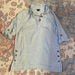 New Directions Blue Striped Tunic